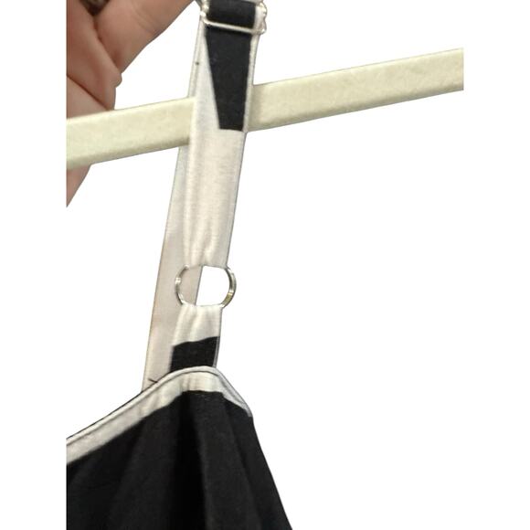 Anthropologie Abel the Label Women's Black White Tiered Jumper Maxi Dress Size M - Picture 3 of 9